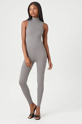 Contour Sculpt Mock Neck Jumpsuit