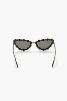 Faux Gem Cat-Eye Sunglasses