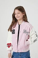 Girls New York Varsity Letterman Jacket (Kids)