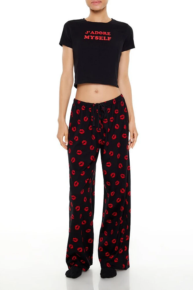 Jadore Myself Tee & Pants Pajama Set