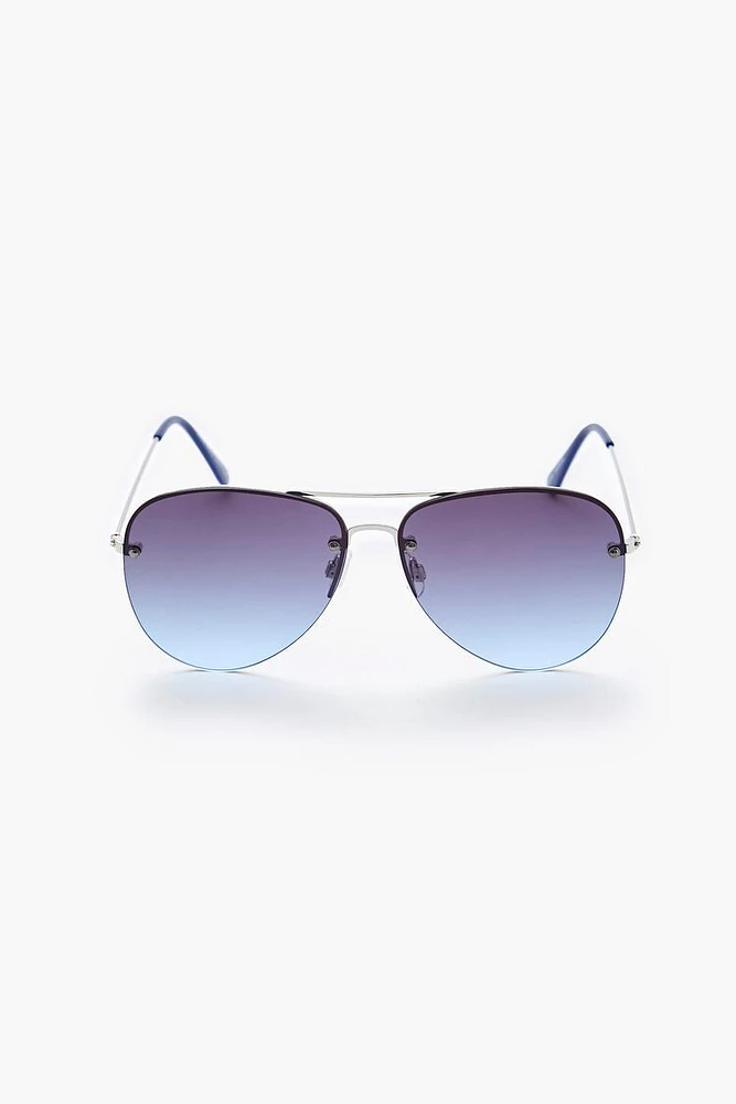 Metal Gradient Aviator Sunglasses