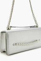 Metallic Beaded Shoulder Bag