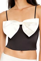 Contrast Bow Cropped Cami