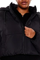 Plus Hooded Puffer Jacket