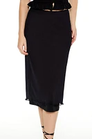 Mesh Midi Column Skirt