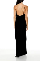 Velvet Bow Maxi Dress