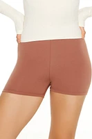 Cotton-Blend Mid-Rise Biker Shorts