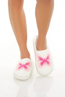 Plush Butterfly House Slippers