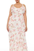 Plus Ruffle Floral Maxi Dress