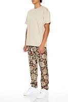 Jacquard Floral Slim-Fit Pants