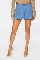 High-Rise Denim Shorts