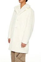 Unisex Notched Plush Longline Coat