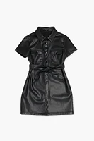 Girls Faux Leather Dress (Kids)