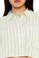 Striped Cropped Shirt