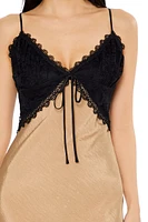 Two-Tone Maxi Slip Dress