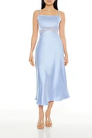 Satin Tie-Back Midi Slip Dress