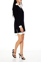 Combo Sweater Shirt Dress