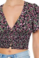 Floral Print Crop Top