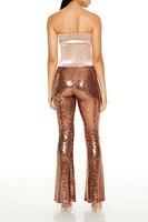 Sequin High-Rise Flare Pants