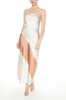 Dip-Dye Satin Maxi Dress