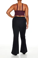 Plus Two-Tone Flare Leggings