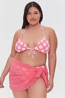 Plus Mesh Swim Cover-Up Sarong