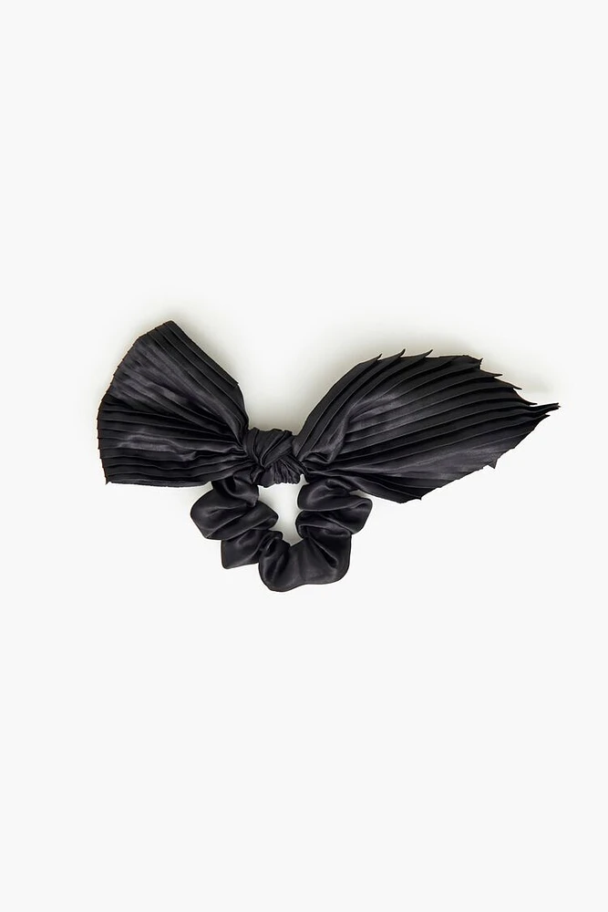 Crinkled Bow Hair Scrunchie