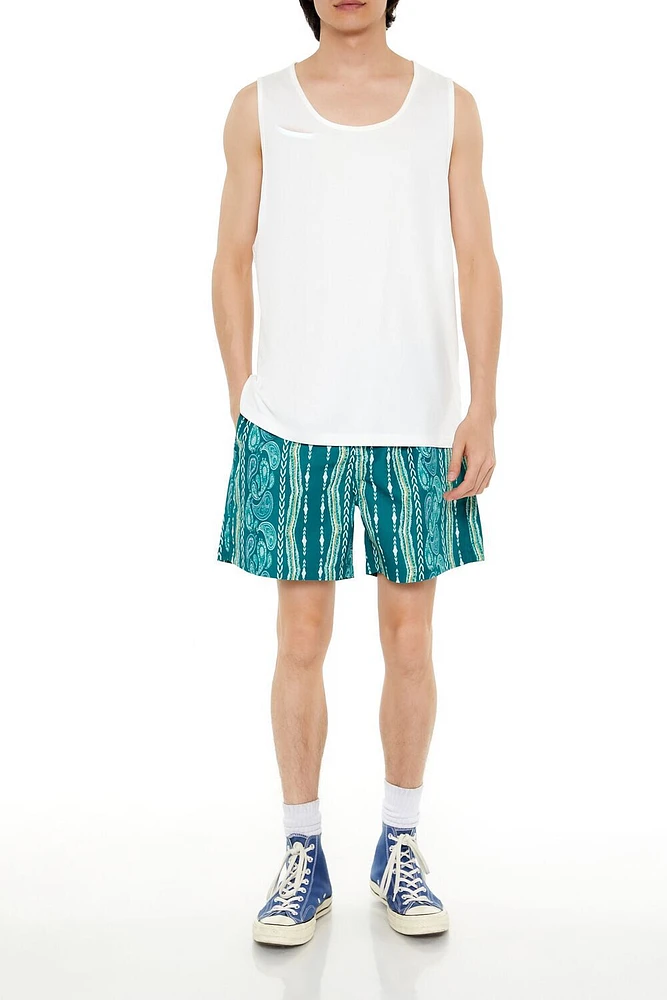 Geo Paisley Swim Trunks