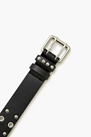 Studded Faux Leather Belt