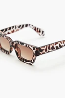 Giraffe Print Rectangle Sunglasses