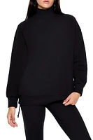Fleece Mock Neck Pullover