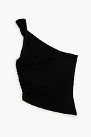Twisted One-Shoulder Crop Top