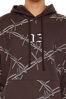 Embroidered 13 Barbed Wire Hoodie