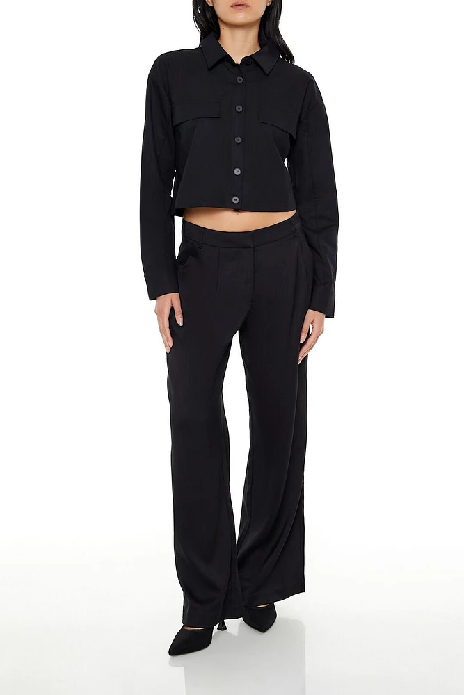 Wide-Leg Trouser Pants