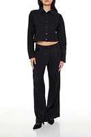 Wide-Leg Trouser Pants