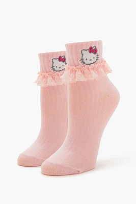 Lace-Trim Hello Kitty Crew Socks