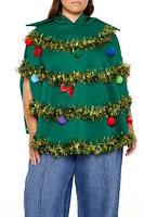 Plus Size Christmas Tree Poncho