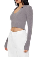 Ribbed Sweater-Knit Crop Top