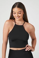 Lace-Up Cropped Cami