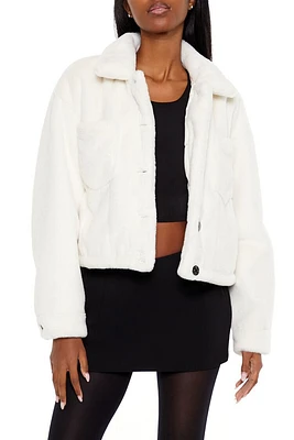 Faux Fur Cropped Shacket