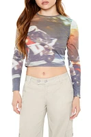 Motorcycle Graphic Crop Top