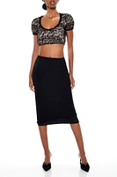 Scalloped Lace Crop Top