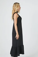 Flounce-Hem Tank Midi Dress