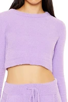 Fuzzy Knit Cropped Sweater