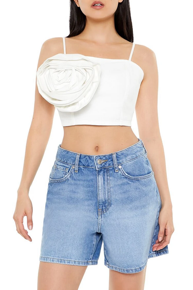 Denim Rose Cropped Cami