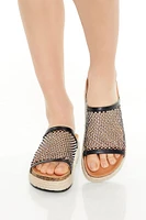 Fishnet Espadrille Flatform Sandals