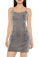 Rhinestone Denim Cami Mini Dress