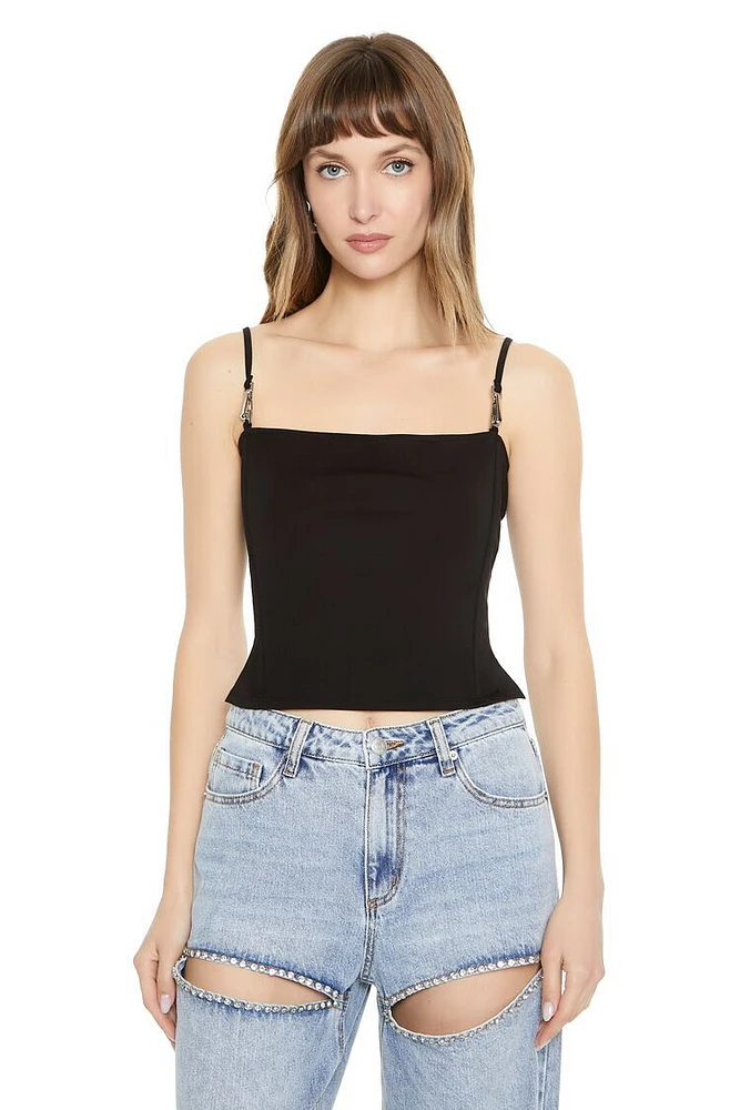 Cropped Zip-Back Cami