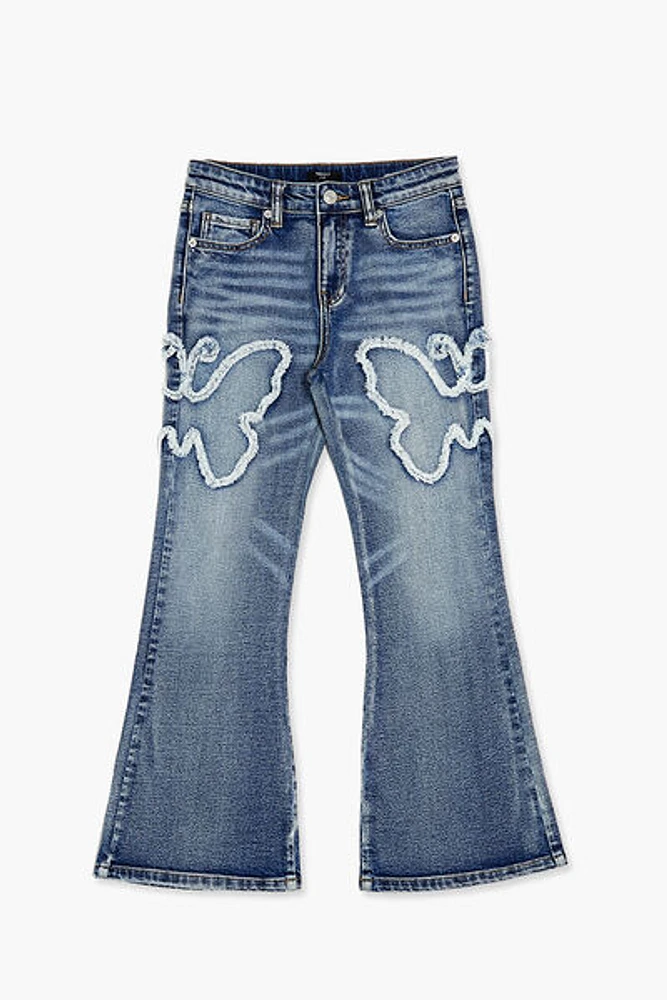 Girls Butterfly Flare Jeans (Kids)