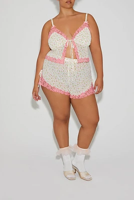 Plus Betsey Johnson Cami & Shorts Pajama Set